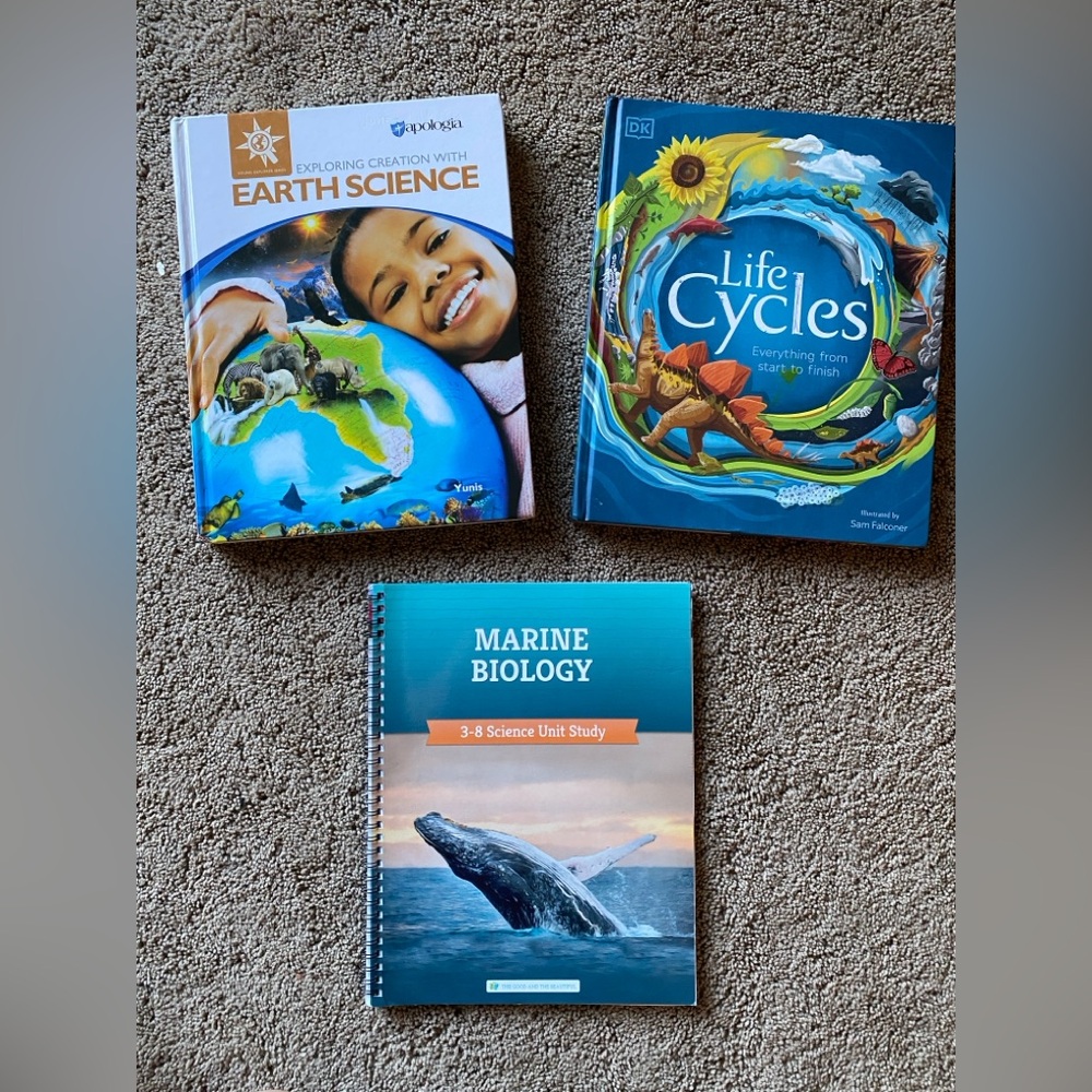 School workbooks, sight words, creative writing, typing one, Place value chart!